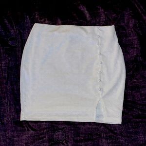 White detailed skirt